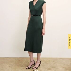 NWOT M.M. Lafluer Vienna, emerald green dress, 16